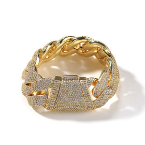 Pulsera de diamantes de moissanita de 10 gramos de 8 pulgadas personalizada unisex, oro blanco de 10 quilates de 18 quilates para compromiso, boda o fiesta - Product Image 4