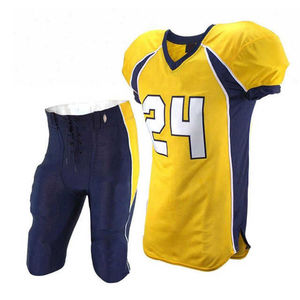 Ensemble d'uniformes de football américain personnalisés par sublimation pour hommes et jeunes, maillot en mesh respirant et pantalon rembourré, kit de sport d'entraînement pour équipe - Product Image 5