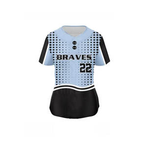 Ventes directes d'usine Uniforme de softball à manches courtes Nouveau style de vêtements de sport Uniforme de softball - Product Image 2