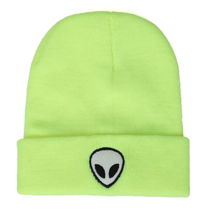 Bonnet ajustable brodé tête d'alien, collection automne/hiver 2025 – Tendance et confortable pour le cyclisme et le quotidien - Product Image 3