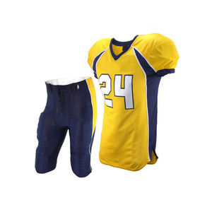 Uniforme de fútbol americano profesional 100% poliéster de secado rápido transpirable manga corta nombre de equipo personalizado todas las estaciones ropa deportiva - Product Image 1