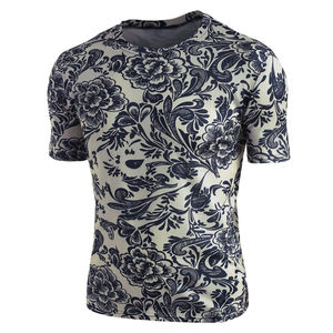 Camiseta de sublimación para hombre con tasa asequible, diseños totalmente personalizados, camiseta estampada holgada de algodón 100% transpirable para hombre - Product Image 1