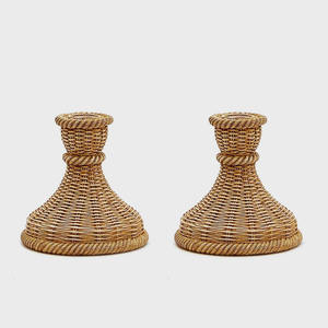 Meilleures ventes de bougeoirs en rotin lanternes et bougeoir pour table à manger salon OEM accepté de l'usine du Vietnam - Product Image 1