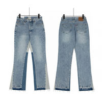 DENIMGUYS Hommes Style Vintage Rue Y2K Déchiré Denim Bellbottom Pantalon Personnalisé Hommes Streetwear Designer Évasé Jeans