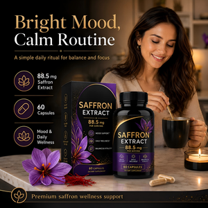 Export Quality <strong>Saffron</strong> Supplement Mood &amp; Stress Management Capsules with Bioavailable Zinc &amp; B6 GMP Certified Factory - Product Image 5