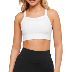 Sujetador deportivo para mujer con cuello en U, espalda cruzada, tallas grandes, soporte medio, sin aros, top corto para gimnasio, yoga, a prueba de golpes, para correr, fitness y ropa deportiva. - Product Image 3
