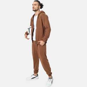 Conjunto Deportivo Unisex de Algodón Liso, Pantalones Deportivos, Chándal, Pantalones Deportivos Personalizados y Sudadera con Capucha, Conjunto Deportivo de 2 Piezas para Hombre - Product Image 1