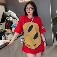 Machine d'impression de t-shirts en coton, tendance, lavable, chaque pièce dans un sac en polyéthylène, fabriqué au Vietnam, fabricant, t-shirt mignon pour femme