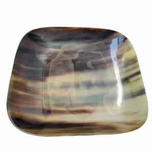 Newest Natural Buffalo Horn Tray TAQI Handicraft Customized Size Horn Serving Trays for Customized Size Cheap Price - Product Image 3