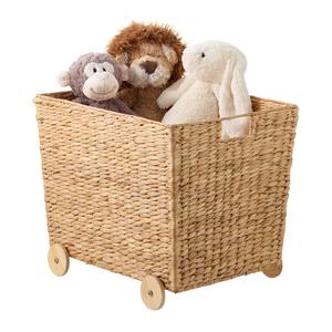 Panier de rangement artisanal en jacinthe d'eau avec roues, vente en gros, écologique, fabriqué au Vietnam - Product Image 1