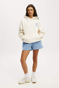 Diseño único Coconut Milk Drop Shoulder Sudadera con capucha gráfica de gran tamaño para mujer Sudaderas con capucha antiarrugas y transpirables Sudadera con cremallera para mujer - Product Image 5