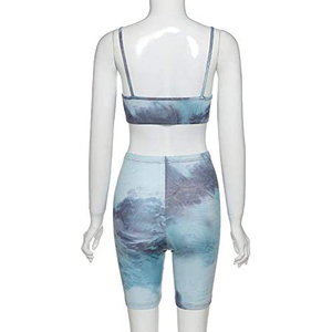 Factory price women sports sublimated yoga gym set high waist <b>leggings</b> and yoga bra workout wear Yoga Set - Product Image 3