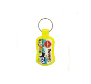 Porte-clés photo numérique ABS double face Porte-clés image crème jaune blanc style vintage - Product Image 6
