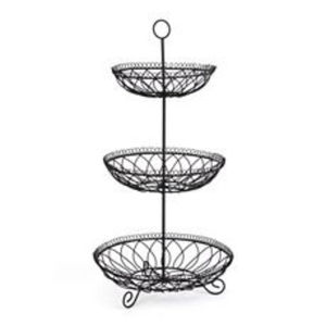 Standard Look 3-Tier Iron Wire <b>Storage</b> Basket Custom Shaped Metal Fruit & <b>Vegetable</b> <b>Rack</b> with Black Finished Handmade - Product Image 3