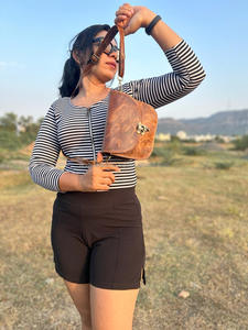 Bolso de mano de cuero auténtico de grano completo hecho a mano para mujer, bolso de hombro cruzado de uso de oficina de cuero Vintage auténtico - Product Image 5