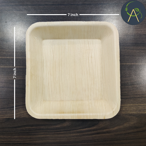 Assiette jetable biodégradable carrée de meilleure qualité de 7 pouces de profondeur Emballage en vrac de conception sans danger pour les aliments à usage domestique et commercial - Product Image 5