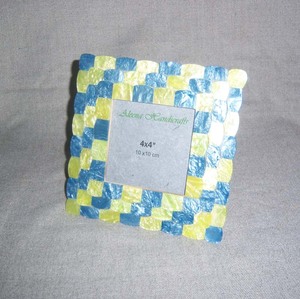 Cadre photo en résine 100% fait main, taille personnalisée pour la maison, l'hôtel, le restaurant - avec MDF en nacre, décoration d'intérieur unique, en solde - Product Image 1