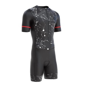 Combinaison de triathlon respirante personnalisée OEM, taille plus, imprimée, unisexe, fermeture éclair sur la poitrine, vêtements de course à vélo en gros, logo frontal - Product Image 3
