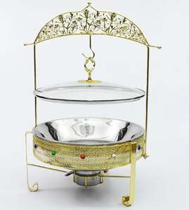 Vente de chauffe-plats ronds pour la restauration d'hôtel chauffe-plats de buffet en acier inoxydable de taille personnalisée pour l'hôtel - Product Image 3