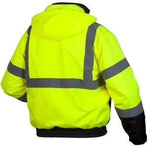Chaqueta de seguridad de alta calidad para hombre, forro con cremallera, chaquetas reflectantes, ropa de seguridad para construcción, Hi Vis - Product Image 2