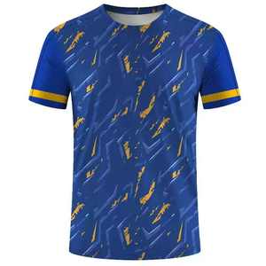Maillots de football personnalisés, vêtements de course à sublimation complète, t-shirt à manches courtes en polyester pour hommes - Product Image 2