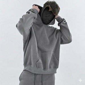 Vente flash : sweat à capuche pour homme en coton 100% avec motif de dessin animé, coupe ample, polaire premium, respirant, imperméable, épaules tombantes - Product Image 4