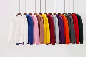 Sweats à capuche légers doux 280GSM Sweatshirts en coton Vêtements unisexes confortables Vente en gros directe en usine Logo personnalisé Approvisionnement en vrac - Product Image 5