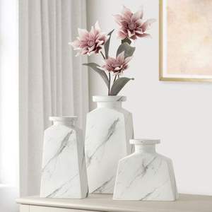 TCE Luxury Handmade Natural <b>Marble</b> Art Deco Wedding Flower Vase Premium <b>Polish</b> Tabletop Home Decor Accent Piece - Product Image 1