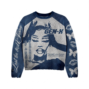 เสื้อยืดแขนยาวพรีเมียม 240 GSM ผ้าคอตตอนเจอร์ซีย์สีเบจฟอก  แบบ DTG พิมพ์ลายโลโก้ตามสั่ง เสื้อยืดผู้ชาย 100% ผ้าฝ้าย ทรงหลวม พิมพ์ลาย - Product Image 5