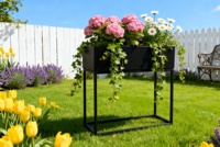 Jardinière surélevée en métal, bac à plantes surélevé avec support, jardinière en métal haute avec support, jardinière surélevée antirouille