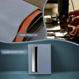 Porte-cartes de crédit d'usine de haute qualité, portefeuille en cuir véritable pour hommes - Product Image 4