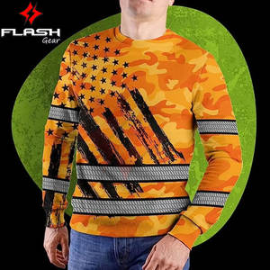 Camisa de Seguridad de Manga Larga con Reflectivo de Alta Visibilidad para Hombre, Logotipo Personalizado, ANSI Clase 1, Ropa de Trabajo Impermeable - Product Image 2