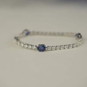 Modern customizable carat lab grown <b>diamond</b> moissanite <b>bracelet</b> oval and round vs1 gold rose gold silver oem odm b2b - Product Image 5