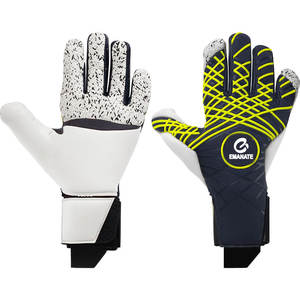 Gants de gardien de but de football en cuir professionnels à motif personnalisable multicolore, logo personnalisé, fermeture à boucle et crochet, utilisation en extérieur - Product Image 1