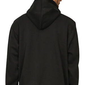 Sweat à capuche noir pour homme en coton molletonné, sweat-shirt à capuche décontracté, uni, streetwear, mode, fabricant en gros - Product Image 5