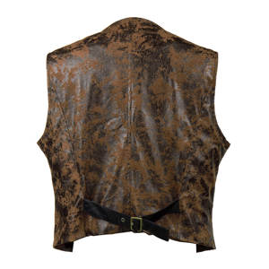 Chaleco vaquero de piel sintética marrón para hombre, chaleco de invierno estilo motociclista, Chaleco de cuero sin mangas de talla grande para hombre - Product Image 3