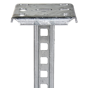 Asta appesa in metallo con profilo a C 41x21 mm verniciata a polvere nera opaca - Product Image 1