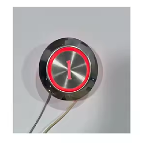 Hiện đại cao cấp <span class=keywords><strong>LED</strong></span> Backlit thang máy hội trường bảng điều hành Braille đẩy nút cho biệt thự căn hộ khách sạn có sẵn màu đỏ màu xanh - Product Image 3