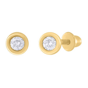 Pendientes de gota de oro Premium con diseño sólido de diamante de moda perfecto aniversario compromiso regalo de boda pendientes de tuerca de moda - Product Image 3