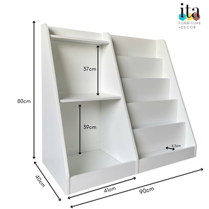 La librería para niños con material de pino, color negro personalizado, ajusta tus requisitos. - Product Image 3