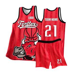 Maillots de basket-ball vierges sublimés en gros, personnalisables pour l'entraînement d'équipe, respirants, séchage rapide, 100% polyester, ensembles uniformes - Product Image 3