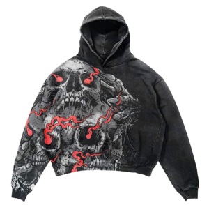 Sudadera con capucha y cremallera unisex de algodón 100% transpirable, bordada, de invierno, oversize, con hombros caídos, personalizada con logo OEM - Product Image 1