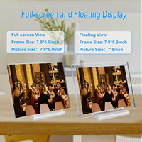 Cadre photo en acrylique transparent léger, écologique, magnétique, personnalisé OEM ODM, support décoratif moderne pour photos de bureau