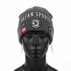 Gorro de punto de calidad superior para hombre, gorro de invierno cálido de mezcla de lana acrílica suave, gorro de jacquard con logotipo bordado personalizado - Product Image 1