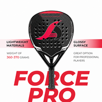 Raquette de padel en fibre de carbone JAS 3K, noyau en EVA blanc de 38 mm, 360 g, surface hybride en forme de larme, finition brillante laser, sangle de poignet réglable, OEM