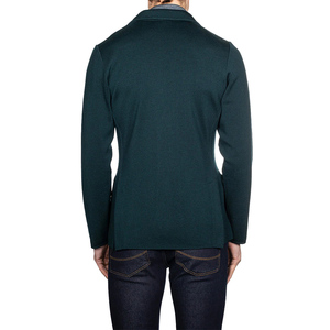 Blazer pour homme de bonne qualité, entièrement personnalisé, à simple boutonnage, respirant, anti-froissement, col en V, en laine/coton/polyester - Product Image 2