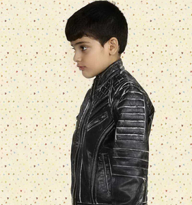 OEM Service 2025 Kids <b>Leather</b> <b>Jacket</b> Solid <b>Leather</b> <b>Jacket</b> for Spring and Autumn Winter Kids Waterproof <b>Jackets</b> - Product Image 2