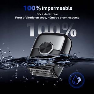 Mini Afeitadora Eléctrica Recargable para Hombre, Recortadora de Barba con Doble Cuchilla, 120 Minutos de Autonomía, Resistente al Agua IPX7 para Uso Corporal en Seco y Húmedo - Product Image 3