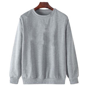 Pull d'hiver de haute qualité, brodé, uni, en coton/bambou mélangé, sweat-shirt uni, col rond, personnalisable, OEM disponible - Product Image 1