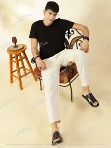 Pyjama en coton respirant pour hommes XL de haute qualité motif imprimé tissé personnalisé vêtements de nuit doux adultes maison hôtels 100% coton - Product Image 5